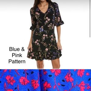 CeCe Ruffle Floral V-Neck Dress Size 3X NWT Made in the USA